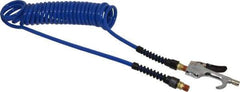 Coilhose Pneumatics - 1/4" ID Thumb Lever Air Gun Assembly - 15' Long Polyurethane Hose - Apex Tool & Supply