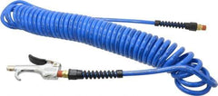 Coilhose Pneumatics - 1/4" ID Thumb Lever Air Gun Assembly - 25' Long Polyurethane Hose - Apex Tool & Supply