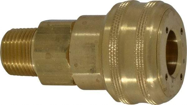 Coilhose Pneumatics - 3/8 Male NPT Industrial Pneumatic Hose Coupler - Brass, 3/8" Body Diam - Apex Tool & Supply