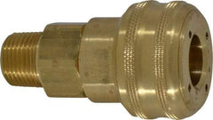 Coilhose Pneumatics - 3/8 Male NPT Industrial Pneumatic Hose Coupler - Brass, 3/8" Body Diam - Apex Tool & Supply