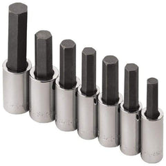 SK - 7 Piece 1/2" Drive Inch Hex Bit Socket Set - 5/16 to 3/4" Hex - Apex Tool & Supply
