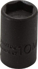 Proto - 1/4" Drive 10mm Standard Magnetic Impact Socket - 6 Points, 15/16" OAL - Apex Tool & Supply