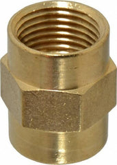 Cerro - 1/2 Female Thread, Brass Industrial Pipe Coupling - FNPTF, 1,200 psi - Apex Tool & Supply