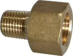 CerroBrass - 1/4 Male Thread x 3/8 Female Thread, Brass Industrial Pipe Adapter - Apex Tool & Supply