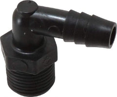 NewAge Industries - 3/8" Barb, 3/8 NPT, Multiple Barbed Tube Elbow - Polyethylene, Male - Apex Tool & Supply