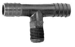 NewAge Industries - 3/8" Barb, 1/2 NPT, Multiple Barbed Tube Tee - Polyethylene, Male - Apex Tool & Supply