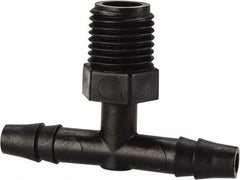 NewAge Industries - 1/4" Barb, 1/4 NPT, Multiple Barbed Tube Tee - Polyethylene, Male - Apex Tool & Supply