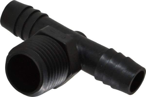 NewAge Industries - 1/2" Barb, 1/2 NPT, Multiple Barbed Tube Tee - Polyethylene, Male - Apex Tool & Supply