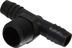 NewAge Industries - 1/2" Barb, 1/2 NPT, Multiple Barbed Tube Tee - Polyethylene, Male - Apex Tool & Supply