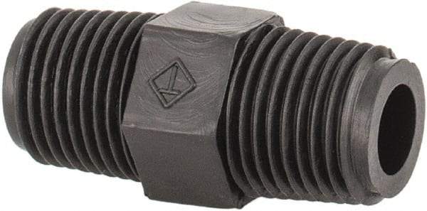 NewAge Industries - Polyethylene Threaded Tube Hex Nipple - 1/8" ID x 1/8" OD - Apex Tool & Supply