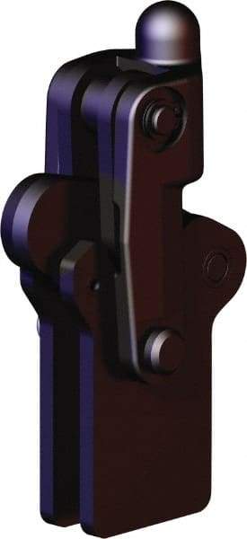 De-Sta-Co - 1,574 Lb Holding Capacity, Vertical Handle, Manual Hold Down Toggle Clamp - 200° Bar Opening, Weldable Base, Oxide Finish, Forged Alloy Steel - Apex Tool & Supply