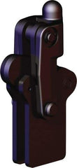 De-Sta-Co - 1,574 Lb Holding Capacity, Vertical Handle, Manual Hold Down Toggle Clamp - 200° Bar Opening, Weldable Base, Oxide Finish, Forged Alloy Steel - Apex Tool & Supply