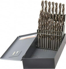 Hertel - 118° Point, Bright Finish, High Speed Steel Jobber Length Drill Bit Set - Apex Tool & Supply