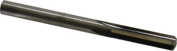 Hertel - 1/4" Solid Carbide 4 Flute Chucking Reamer - Straight Flute, 0.244" Straight Shank, 1" Flute Length, 3" OAL - Apex Tool & Supply