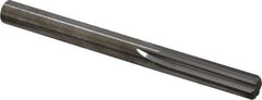 Hertel - 19/64" Solid Carbide 6 Flute Chucking Reamer - Straight Flute, Straight Shank, 1-1/8" Flute Length, 3-1/4" OAL - Apex Tool & Supply