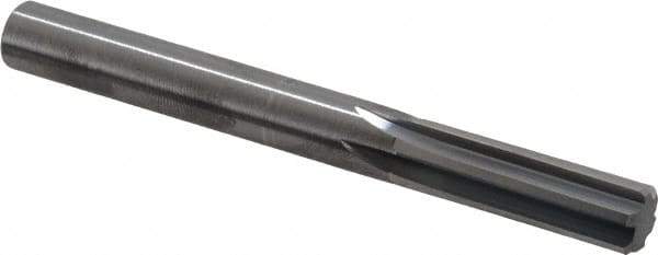 Hertel - 3/8" Solid Carbide 6 Flute Chucking Reamer - Straight Flute, Straight Shank, 1-1/4" Flute Length, 3-1/2" OAL - Apex Tool & Supply
