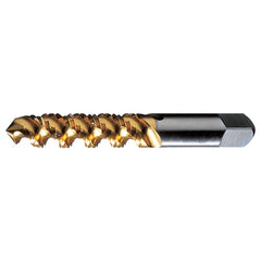 ‎#6-32 UNC 2 Flute H3 Bottoming HSS High Helix Spiral Flute Tap- TiN - Exact Industrial Supply