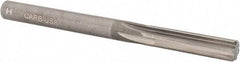 Hertel - Letter H Solid Carbide 6 Flute Chucking Reamer - Straight Flute, Straight Shank, 1-1/8" Flute Length, 3-1/4" OAL - Apex Tool & Supply
