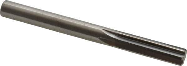 Hertel - Letter Q Solid Carbide 6 Flute Chucking Reamer - Straight Flute, Straight Shank, 1-1/4" Flute Length, 3-1/2" OAL - Apex Tool & Supply