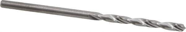 Hertel - #45 118° Solid Carbide Jobber Drill - Bright Finish, Right Hand Cut, Spiral Flute, Straight Shank, 1-3/4" OAL, Standard Point - Apex Tool & Supply