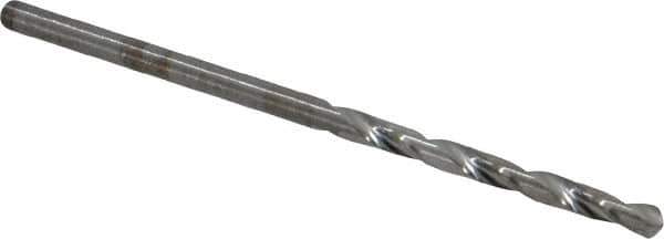 Hertel - #43 118° Solid Carbide Jobber Drill - Bright Finish, Right Hand Cut, Spiral Flute, Straight Shank, 2" OAL, Standard Point - Apex Tool & Supply