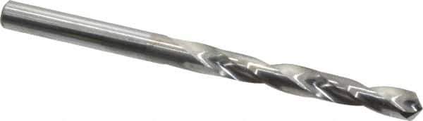 Hertel - 3/16" 118° Solid Carbide Jobber Drill - Bright Finish, Right Hand Cut, Spiral Flute, Straight Shank, 2-3/4" OAL, Standard Point - Apex Tool & Supply