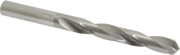 Hertel - Letter O 118° Solid Carbide Jobber Drill - Bright Finish, Right Hand Cut, Spiral Flute, Straight Shank, 3-3/4" OAL, Standard Point - Apex Tool & Supply