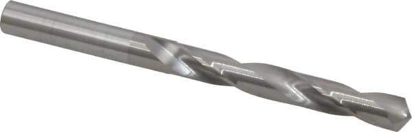 Hertel - 21/64" 118° Solid Carbide Jobber Drill - Bright Finish, Right Hand Cut, Spiral Flute, Straight Shank, 4" OAL, Standard Point - Apex Tool & Supply