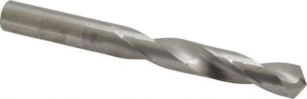 Hertel - 1/2" 118° Solid Carbide Jobber Drill - Bright Finish, Right Hand Cut, Spiral Flute, Straight Shank, 4-3/4" OAL, Standard Point - Apex Tool & Supply