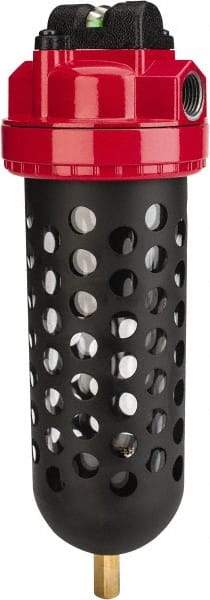 RTI Eliminizer - 1/2" 35 CFM Air Dryer/Filter Unit - Polycarbonate, 11-1/2" High x 3-3/4" Diam - Apex Tool & Supply