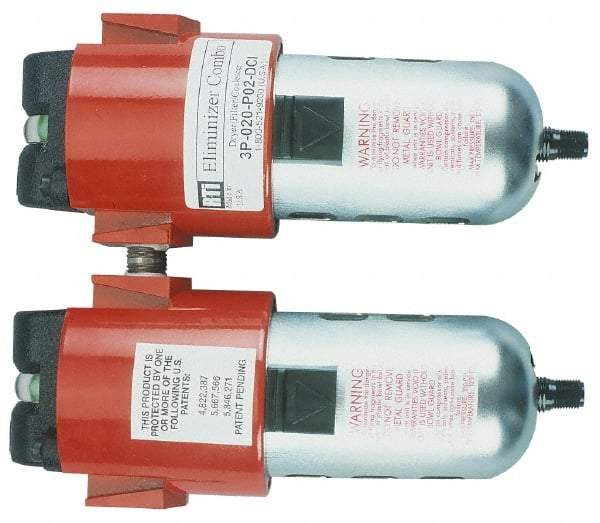 RTI Eliminizer - 1/2" 90 SCFM Air Dryer/Filter Unit - Polycarbonate, 11" Wide x 15-1/2" High - Apex Tool & Supply