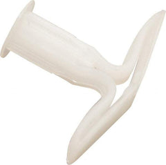 Toggler - #6 to 14 Screw, 5/16" Diam, 2" Long, 1" Thick, Plastic Toggle Drywall & Hollow Wall Anchor - 5/16" Drill, Plastic, Use in Drywall - Apex Tool & Supply