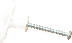 Toggler - #6 to 14 Screw, 5/16" Diam, 1-1/2" Long, 5/8 to 3/4" Thick, Plastic Toggle Drywall & Hollow Wall Anchor - 5/16" Drill, Plastic, Use in Drywall - Apex Tool & Supply