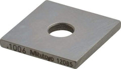 Mitutoyo - 0.1006" Square Steel Gage Block - Accuracy Grade 0, Includes Certificate of Inspection - Apex Tool & Supply