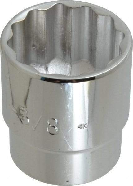 Proto - 1-3/8", 1/2" Drive, Standard Hand Socket - 12 Points, 2" OAL, Chrome Vanadium, Chrome Finish - Apex Tool & Supply