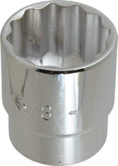 Proto - 1-3/8", 1/2" Drive, Standard Hand Socket - 12 Points, 2" OAL, Chrome Vanadium, Chrome Finish - Apex Tool & Supply