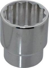 Proto - 1-7/16", 1/2" Drive, Standard Hand Socket - 12 Points, 2-1/8" OAL, Chrome Finish - Apex Tool & Supply