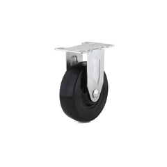 Rigid Top Plate Caster: Rubber, 4″ Wheel Dia, 1-1/4″ Wheel Width, 247 lb Capacity, 5″ OAH 2.375″ Plate Length, 3.63″ Plate Width, No Brake