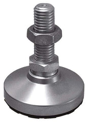 Gibraltar - 3/4-10 Bolt Thread, Studded Pivotal Stud Mount Leveling Pad & Mount - 7,400 Max Lb Capacity, 3" Base Diam - Apex Tool & Supply