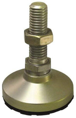 Gibraltar - 1-8 Bolt Thread, Studded Pivotal Stud Mount Leveling Pad & Mount - 2,000 Max Lb Capacity, 4" Base Diam - Apex Tool & Supply