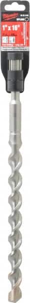 Milwaukee Tool - 1" Diam, Spline Shank, Carbide-Tipped Rotary & Hammer Drill Bit - Apex Tool & Supply