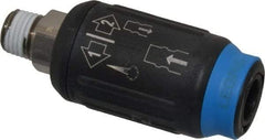 Legris - 1/4 Male NPT Pneumatic Hose Safety Coupler - 1/4" ID, Fiber Glass, Industrial Interchange, 1/4" Body Diam - Apex Tool & Supply