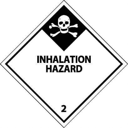 NMC - Inhalation Hazard DOT Shipping Label - 4" High x 4" Wide - Apex Tool & Supply