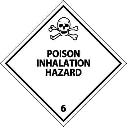 NMC - Poison Inhalation Hazard DOT Shipping Label - 4" High x 4" Wide - Apex Tool & Supply