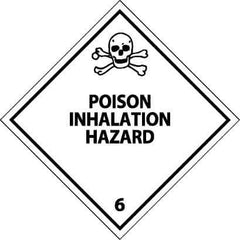 NMC - Poison Inhalation Hazard DOT Shipping Label - 4" High x 4" Wide - Apex Tool & Supply