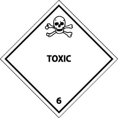 NMC - Toxic DOT Shipping Label - 4" High x 4" Wide - Apex Tool & Supply