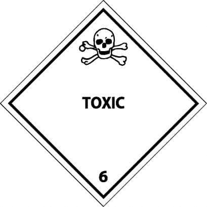 NMC - Toxic DOT Shipping Label - 4" High x 4" Wide - Apex Tool & Supply