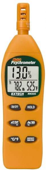 Extech - Digital Psychrometers Type: Humidity/Dew Point Digital Psychrometer Minimum Dew Point (F): -90.4 - Apex Tool & Supply