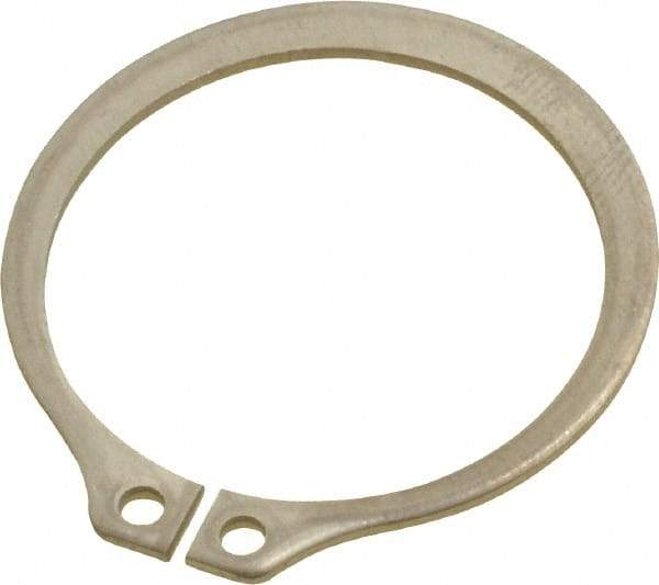 Rotor Clip - 29.87mm Groove Diam, 1-1/4" Shaft Diam, Passivated Stainless Steel, Snap External Retaining Rings - 0.056" Groove Width, 0.037" Groove Depth, 0.05" Ring Thickness, Grade 15-7 Grade 632 - Apex Tool & Supply