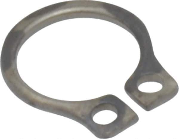 Rotor Clip - 5.84mm Groove Diam, 1/4" Shaft Diam, Passivated Stainless Steel, Snap External Retaining Rings - 0.029" Groove Width, 0.01" Groove Depth, 0.025" Ring Thickness, Grade 15-7 Grade 632 - Apex Tool & Supply